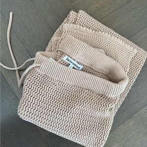 Reformation Rosso Open Knit Pant